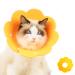 renyigou Pet collar Cat rehabilitation soft collar used to prevent cats from biting and licking injured or surgical sites Rehabilitation collar (Sunflower Yellow 1pcs) Yellow Pink Style3-M-Neck:21-25cm/8.3-9.9in