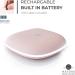 Mavoro LED Lighted Travel Makeup Mirror - Rechargeable 1x/10x Magnification - Daylight LED - Portable Folding Mirror - Touch Sensor - USB - Heavenly Pink - Buy Online on GoSupps.com