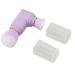 Portable Makeup Brush Ergonomic Strong Grip Anti-deformation Retractable Double Head Powder Brush for Home Use (Purple)