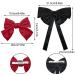 Buy Large Black Hair Loop Clips - Hub Knot Hair Ties & Red Satin Tape Hairpins for Women & Girls (2 Pieces) - Perfect for All Hairstyles - Buy Online on GoSupps.com