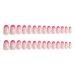 Nails Press Ons - Almond Fake Nails French False Nails French Style Almond-Shaped Easy to Match for Wedding Masquerade Valentine's Day Dating Lambo Style 2
