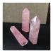 ABUZIV Healing Gift Natural Rose Transparent Quartz Crystal Stick Tip Column Club Pillar Healing Spirit Qi Pendulum for 7-8cm