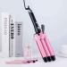 Buy 3-Barrel Waving Iron - 25mm Adjustable Temperature Curling Iron for All Hair Types - Fast Heating Hair Styling Tool in Pink - Buy Online on GoSupps.com