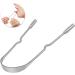 Voihamy Stainless Steel Tongue Scraper - U-Shaped Ergonomic Cleaner for Bad Breath & Oral Hygiene - Includes Silver Travel Bag - Buy Online on GoSupps.com