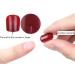 Medium Square Dark Red Press on Nails - Glitter Full Cover Holiday Fake Nails with Geometric Pattern - Buy Online on GoSupps.com