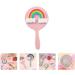 Heallily Portable Rainbow Handheld Makeup Mirror - Cute & Colorful Vanity Mirror for Girls & Women - Travel-Friendly Gift - Buy Online on GoSupps.com