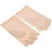 Lurrose 1 Pair nail gloves nail light nail lamp light protection glove UV gloves for gel manicures fingerless UV gloves fingerless gloves Nail supplies spandex Miss Beige