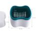 Denture Bath Case with Basket - Denture Cleaning Box and Soaking Cup for False Teeth - Retainer Holder and Cleaner Container (B) - Buy Online on GoSupps.com