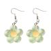 Feyley earrings colorful resin flower charm earring temperament dangle earrings simple pendant earring party jewelry charm earring green