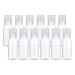 BENECREAT 24 Pack 30ml Transparent Plastic Air Flight Travel Bottles with Clear Disc Cap for Toiletries Shampoo Cosmetic Liquid Clear Cap 30ml