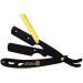 Premium BLACK & GOLD Stainless Steel Straight Edge Barber Razor - Exchangeable Blade Safety Razor - Macs-045B - Buy Online on GoSupps.com