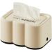 Tissue Box Holder | Wet Wipes Box Holder Dispenser Case - Wall Mounted Spring Design Self-Adhesive Wipes Case Wet Wipes for Countertop Night Stand Tissue Qmisify Cream Black - Buy Online on GoSupps.com