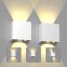 Wall lights indoor external 2PCs LED wall lighting 6W 3000K Warm white lights IP65 waterproof up and from modern wall lamp for hallway for hallway living room balcony stairs veranda shop outdoor outer lamp white-hot-white-2pack