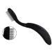1PCS Black Professional Foldable Stainless Steel Teeth Eyelash Comb - Portable Eyebrow Brush Shaper Brow Groomer Mascara Comb Lash and Brow Makeup Brush Beauty Tool