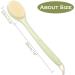 G2PLUS Soft Bath Brush with Long Handle - Exfoliating Back Scrubber for Wet/Dry Brushing - Green - Buy Online on GoSupps.com