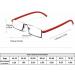 BILIZA Blue Light Blocking Reading Glasses for Men & Women - Metal Half Frame TR90 Eyestrain Relief Includes Case - 2.25X Magnification - Buy Online on GoSupps.com