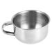 ANKROYU Shaving Soap Bowl Stainless Steel Shaving Soap Lather Bowl Beard Foam Cleaning Tool For Men 3.4 Inch Diameter