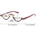 Shop Abetos Retro Half Moon Reading Glasses for Men & Women - Anti Blue Light Spring Hinge Floral Filter - Fashionable 3.0x Semi-Frame Computer Glasses - Buy Online on GoSupps.com