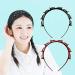 SHUNMEIL 6PCS Double Bangs Hairstyle Hairpin Set - Woven Large Hair Accessories - Headband Hair Bands in Black, Brown, and Pink - Buy Online on GoSupps.com