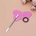 LEORX Butterfly Stainless Steel Makeup Plate with Spatula Tool - Pink - Buy Online on GoSupps.com