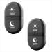 Fullicon Pill Organizer 2 Times a Day Daily Pill Box AM PM Replacement Medicine Organizer Pill Cases Twice a Day with Lable- (Black Replacment 2 Pack)