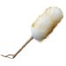 FCSHFC Lambswool Feather Duster with Solid Wooden Handle Anti-Static Reusable Comfortable Grips Dusters for Cleaning for Office Car Fan Furniture Etc
