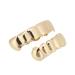 Hiphop Jewelry Braces Shiny Grillz Teeth Set Bling Grillz Teeth Decoration Gold-Plated Hip-Hop Gold Braces for Halloween Party Hip Hop Show