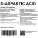 Aspartic Acid DAA 500mg 180 Capsules - Pharmaceutical Grade | Made in UK - Buy Online on GoSupps.com