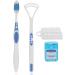 Effective Mouth Cleaner - Long Handle Tongue Scraper in Blue & White | PP Material | Convenient & Practical for Fresh Breath - International Shipping Available - Buy Online on GoSupps.com