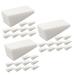 NOLITOY 60 Pcs Nail Sponge Triangle Makeup Nail Polish Tools Nail Art Design Tools Gradient Sponge for Nail Arts Nails Soft Manicure Tool Powder Puff White Nail Brush 1 Count (Pack of 1) Whitex3pcs