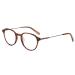 ZENOTTIC Vintage Round Glasses Frame Nerd Glasses Without Prescription Retro Clear Lens Glasses for Women and Men C13 Brown