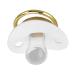 Baby pacifier ultra-light soft shiny silicone pacifier for newborns baby pacifiers for girls for 6-18 months infants for breastfed babies (white)