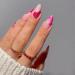 Pink Almond Medium Camelia Acrylic Press-On Nails | Heart Pattern Complete Cover | Cute Fake Nails with Glue for Youth Manicure - Buy Online on GoSupps.com