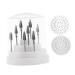 SKISUNO Nail Bit Holder 1pc 48 Nail Bit Organizer Nail Grinding Head Nail Bit Stand Teeth Gems Kit Manicure Drill Bits Holder Nail Drill Bit Organizer Display White Multicolor Bracket Box Size 1 White