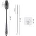 Silicone Rotating Bottle Cleaning Brush Set (Grey) - Includes 1 Bottle Brush, 1 Hook, and 1 Straw Brush - Buy Online on GoSupps.com