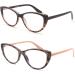 2-Pack Women's Cat Eye Reading Glasses +1.0 Blue Light Anti Glare Eyeglasses - Buy Online on GoSupps.com