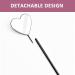 BUCICE Large Lash Mirror Detachable Stainless Steel Makeup Tool for Eyelash Extension, Heart-Shaped Design in Black - Buy Online on GoSupps.com