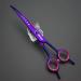 Professional 7.0 inch Dog Grooming Scissors Set - Straight, Thinning, Curved, Chunkers, Comb - 5pcs - Right-Handed Purple - Buy Online on GoSupps.com