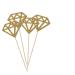 100pcs Wedding Birthday Diamond Decor Cake Insert Card Golden medium
