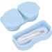 Portable Dustproof Contact Lens Container Set with Tweezer & Pencil Remover - Ideal Storage for Home & Gifts (Blue) - Buy Online on GoSupps.com