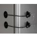 2 Pack Refrigerator Door Locks with 4 Keys, File Drawer Lock, Freezer Door Lock and Child Safety Cabinet Locks by REZIPO Black