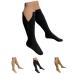 Closed Toe 20-30 mmHg Compression Extra Wide Plus Shin Big Calf Sock (Black With Zipper 5X-Large) Black With Zipper 5X-Large