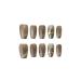 10Pcs Cat Eye Handmade Press On Nails with Gradient Design False Nails Full Cover Ballerina Wearable Artificial Nail Tips (Color : 9 Size : Xs)