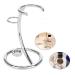 Premium Silver Stainless Steel Razor Holder Stand - Men's Shaving Brush & Razor Organizer Kit - Buy Online on GoSupps.com
