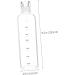 Alipis Clear Time Glass Scale Holder Water Juice Bottle with Cup Transparent Portable Drinking Practical 23.5X6.5X6.5CM Transparent - Buy Online on GoSupps.com