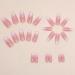 Medium Ombre Pink Press on Nails - 24pcs Coffin Shaped Acrylic Fake Nails for Women - Glossy Square Artificial Nails - Buy Online on GoSupps.com