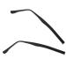 Healeeved 1 pair of glasses accessories replacement bars made of metal glasses for glasses Exchange of the glasses hinge Sunglassen brain brims replace glasses repair arms. Black 14.00x0.70x0.60cm replace