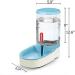 PHABULS Automatic Cat Feeder & Dog Water Dispenser 3.8L - Double Bowl Design - Small & Big Pets - Blue - Buy Online on GoSupps.com