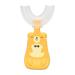 JENPECH Cute Bear/Duck Kids U-Shaped Toothbrush - Food Grade Soft Silicone Brush Head 360 Oral Teeth Cleaning Design for Toddlers and Children Yellow Bear 6-12 Years