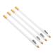 IMIKEYA Lot de 4 Set de Crayons de Barbier Blancs Taille-crayon Int gr Maquillage Sourcils et Contour Barbe Hommes Maquillage Professionnel Usage Quotidien